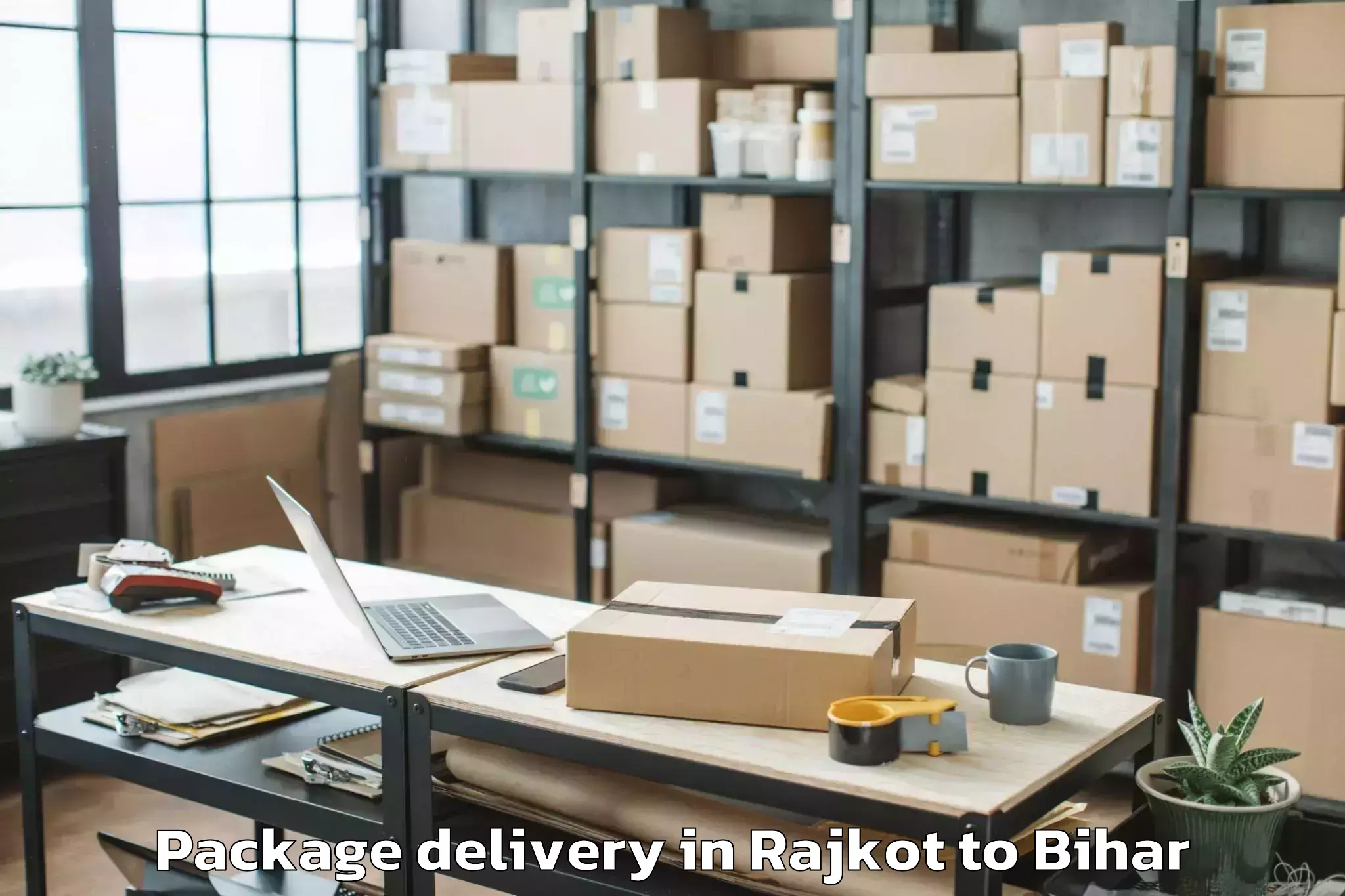 Get Rajkot to Basopatti Package Delivery